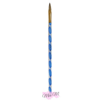 Пензель для акрилу з крученою ручкою Kolinsky Germany Acrylic Nail Brush №10 синій в тубусі