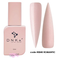 Камуфляжна база DNKa' Cover Base №0040 Romantic світлий ніжно-рожевий зі срібним шимером, 12 мл
