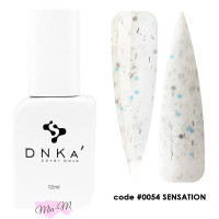 Камуфляжная база DNKa' Cover Base №0054 Sensation молочный с серебряными и голубыми частицами, 12 мл