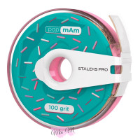 Пластикова котушка з блоком файл-стрічки білої papmAm 100 грит Staleks Pro Expert (ATC-100W)