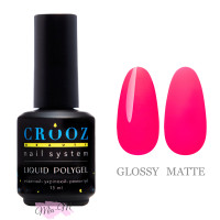 Рідкий полігель Crooz Liquid Polygel Neon №4 малиновий неоновий, 15 мл