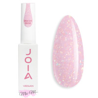 Рідкий полігель JOIA Vegan PolyLiquid Gel Delicate Blush молочно-рожевий із золотою поталлю, 8 мл