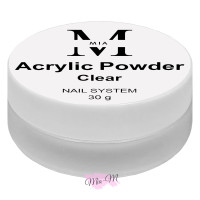 Акриловая пудра для ногтей Mia-M Acrylic Powder Clear прозрачная, 30 г