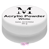 Акрилова пулра для нігтів Mia-M Acrylic Powder White біла, 30 г