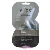 Маска для темных волос с про-кератиновым комплексом Ellips Vitamin Hair Mask Silky Black Шелковая ночь, 18 г