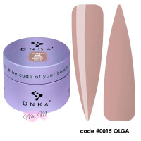 Гель для нарощування DNKa' Builder Gel №0015 Olga світлий кавово-бежевий, 30 мл
