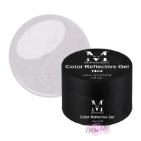 Кольоровий гель Mia-M Professional Color Reflective Gel №5 молочний зі світловідбиваючими блискітками, 15 мл