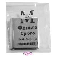 Фольга перевідна для дизайну нігтів Mia-M Professional 4х50 см Срібло глянсове
