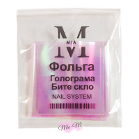 Фольга для дизайну нігтів Mia-M Professional 4х50 см Голограмне бите скло