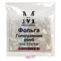 Фольга перевідна для дизайну нігтів Mia-M Professional 4х50 см Голограмний ромб