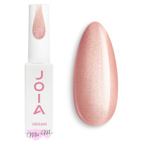 Камуфлююча база для гель-лаку JOIA vegan Magic Cat Base №2 Angel peach персиковий з сріблястими переливами, 8 мл