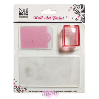 Набір для стемпінгу Nail Art Paint XY-1640 прямокутний штамп+скрапер+пластина