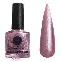 Лак-фарба для стемпінгу Saga Professional Stamping Shine №1 рожево-перламутровий, 8 мл