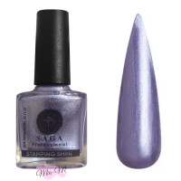 Лак-краска для стемпинга Saga Professional Stamping Shine №2 фиолетово-перламутровый, 8 мл