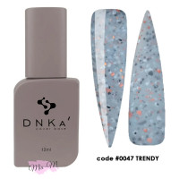 Камуфляжная база DNKa' Cover Base №0047 Trendy мраморный мокрый асфальт с черными и белыми частицами разного размера и частицами потали, 12 мл