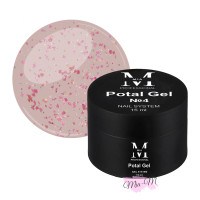 Цветной гель для наращивания ногтей Mia-M Professional Potal Gel №4 молочный с розовой поталью, 15 мл