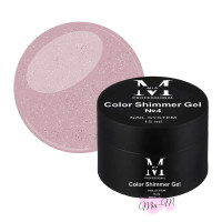 Цветной гель для моделирования ногтей Mia-M Professional Color Shimmer Gel №4 нежный сиренево-розовый с шиммером, 15 мл
