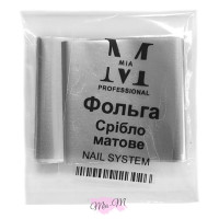 Фольга перевідна для дизайну нігтів Mia-M Professional 4х50 см Срібло матове