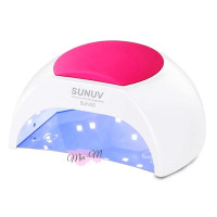 Лампа для нігтів LED/UV SUNUV SUN 2C White 48 Вт оригінал з діодами кварцового скла біла