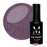 Гель-лак Mia-M Professional Gel Polish Disco №12 фіолетовий світловідбиваючий з блискітками, 9 мл