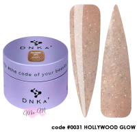 Гель для нарощування DNKa' Builder Gel №0031 Hollywood Glow бежевий з шиммером, 30 мл