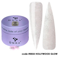 Гель для нарощування DNKa' Builder Gel №0033 Hollywood Glow молочний з шиммером, 30 мл