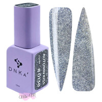Гель-лак для нігтів DNKa' Gel Polish Autumn Kiss №0138 з вітражним ефектом сіро-сріблястий, 12 мл