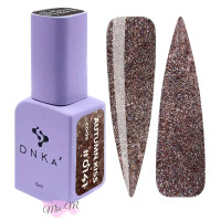 Гель-лак для ногтей DNKa’ Gel Polish Autumn Kiss №0141 с витражным эффектом розово-шоколадный, 12 мл