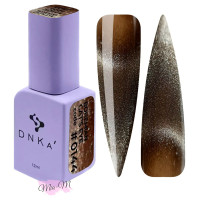 Гель-лак для нігтів DNKa' Gel Polish Bohemian Cat Eye №0144 котяче око світло-коричневий з шиммером, 12 мл