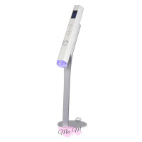 Портативний ліхтарик для манікюру DNKa' Lumos Light Silver з магнітною підставкою сріблястий