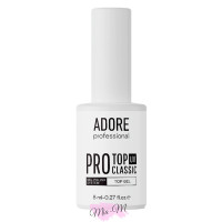 Класичний топ для світлих відтінків гель-лаку Adore Professional Pro Classic Top UV, 8 мл