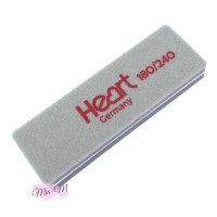Баф-шліфувальник для нігтів промокутний Heart Germany 180/240 грит