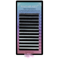 Ресницы для наращивания Nagaraku черные 0.07 W (D) MIX