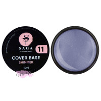 Камуфляжна база із шимером Saga Cover Base shimmer 15 мл № 11