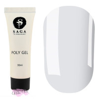 Полігель Saga Poly Gel New №01 сірий, 30 мл