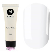Полігель Saga Poly Gel New №02 білий, 30 мл