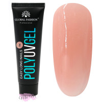 Полігель Global Fashion Poly UV Gel №04 кавово-бежевий, 30 мл