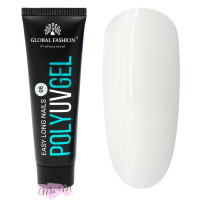 Полігель Global Fashion Poly UV Gel №08 білий, 30 мл