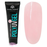 Полігель Global Fashion Poly UV Gel №11 прозоро-рожевий, 30 мл