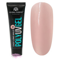 Полігель Global Fashion Poly UV Gel №12 бежевий, 30 мл