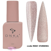 Камуфляжна база DNKa' Cover Base №0041 Stunning бежево-персиковий з голографічним шимером, 12 мл