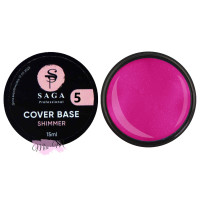 Камуфляжна база із шимером Saga Cover Base shimmer 15 мл № 5