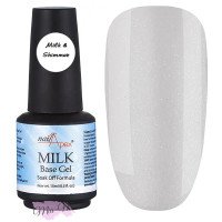 Камуфляжна база із шиммером Nail Apex Milk shimmer 15 мл