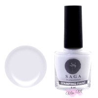 Лак-фарба для стемпінгу Saga Professional Stamping Paint №02 білий, 8 мл