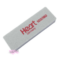Баф-шліфувальник для нігтів прямокутний Heart Germany 100/180 грит