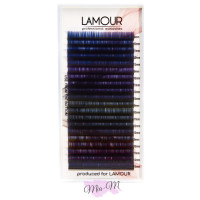 Вії для нарощування Lamour Color амбре MIX кольорів 0.07 D (9-13)