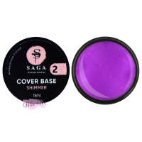 Камуфляжна база із шимером Saga Cover Base shimmer 15 мл № 2