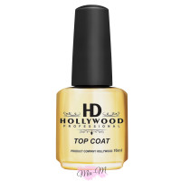 Каучуковый топ для ногтей без липкого слоя HD Hollywood Top Coat No Wipe, 16 мл