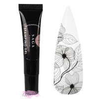 Гель-фарба для стемпінгу Saga Professional Stamping Gel №01 чорна, 7 мл