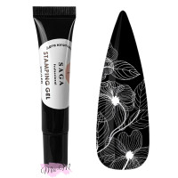 Гель-фарба для стемпінгу Saga Professional Stamping Gel №02 біла, 7 мл